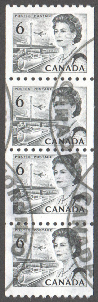 Canada Scott 468B Used Strip - Click Image to Close